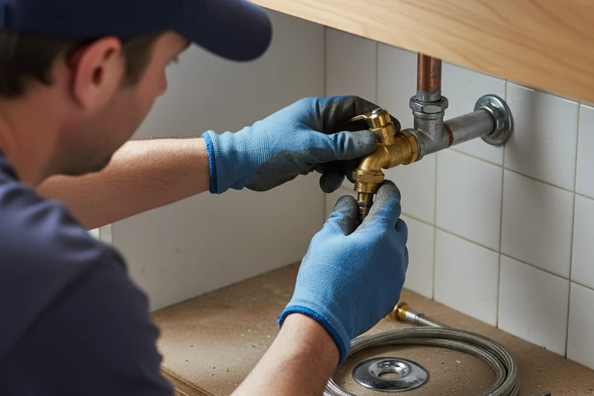 Shutoff valve and fitting work during Faucet and Fixture Repair in Clinton